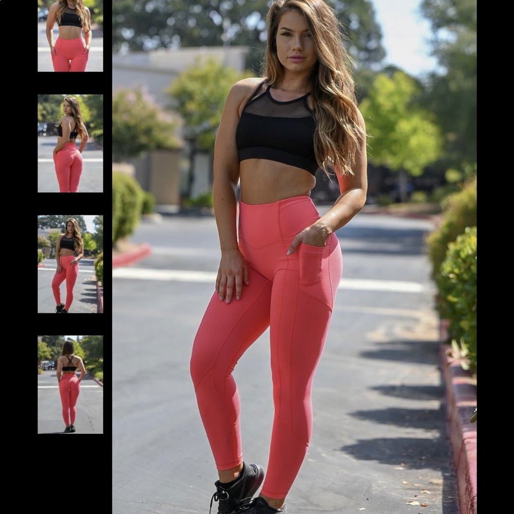 NWT Til You Collapse Coral Leggings